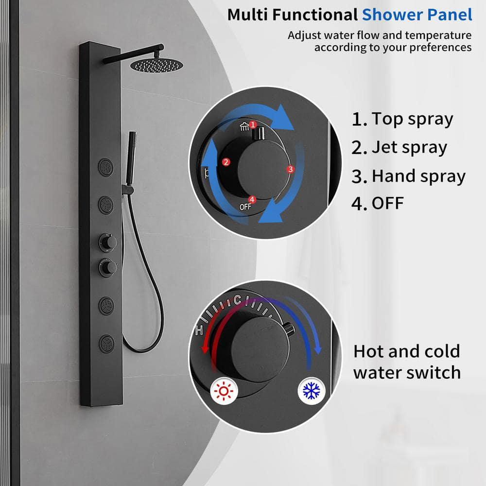 52.36'' Shower Panel with Adjustable Shower Head