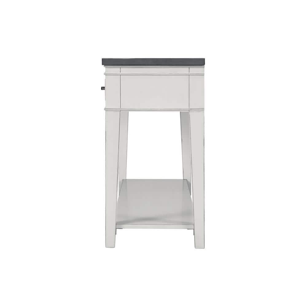 Martin Svensson Home Del Mar 3 Drawer Sofa Console Table White and Grey