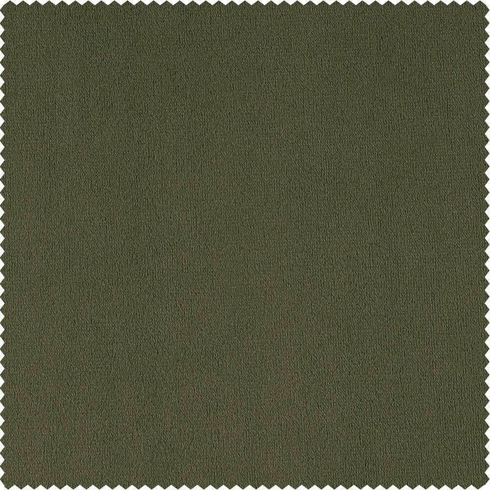 Half Price Drapes Signature Hunter Green Velvet Blackout Curtains For Bedrooms (1 Panel), 50WX 84L