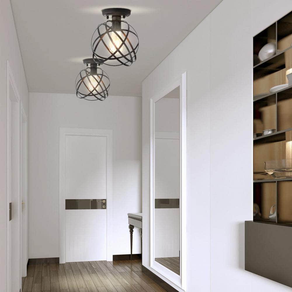 Alba 8.5" Orb Metal LED Flush Mount, Oil Rubbed Bronze