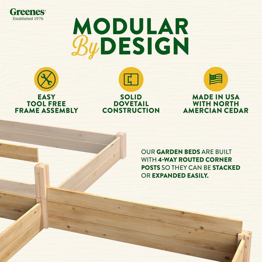 Greenes Fence 48" x 96" x 17.5" Cedar Raised Garden Bed