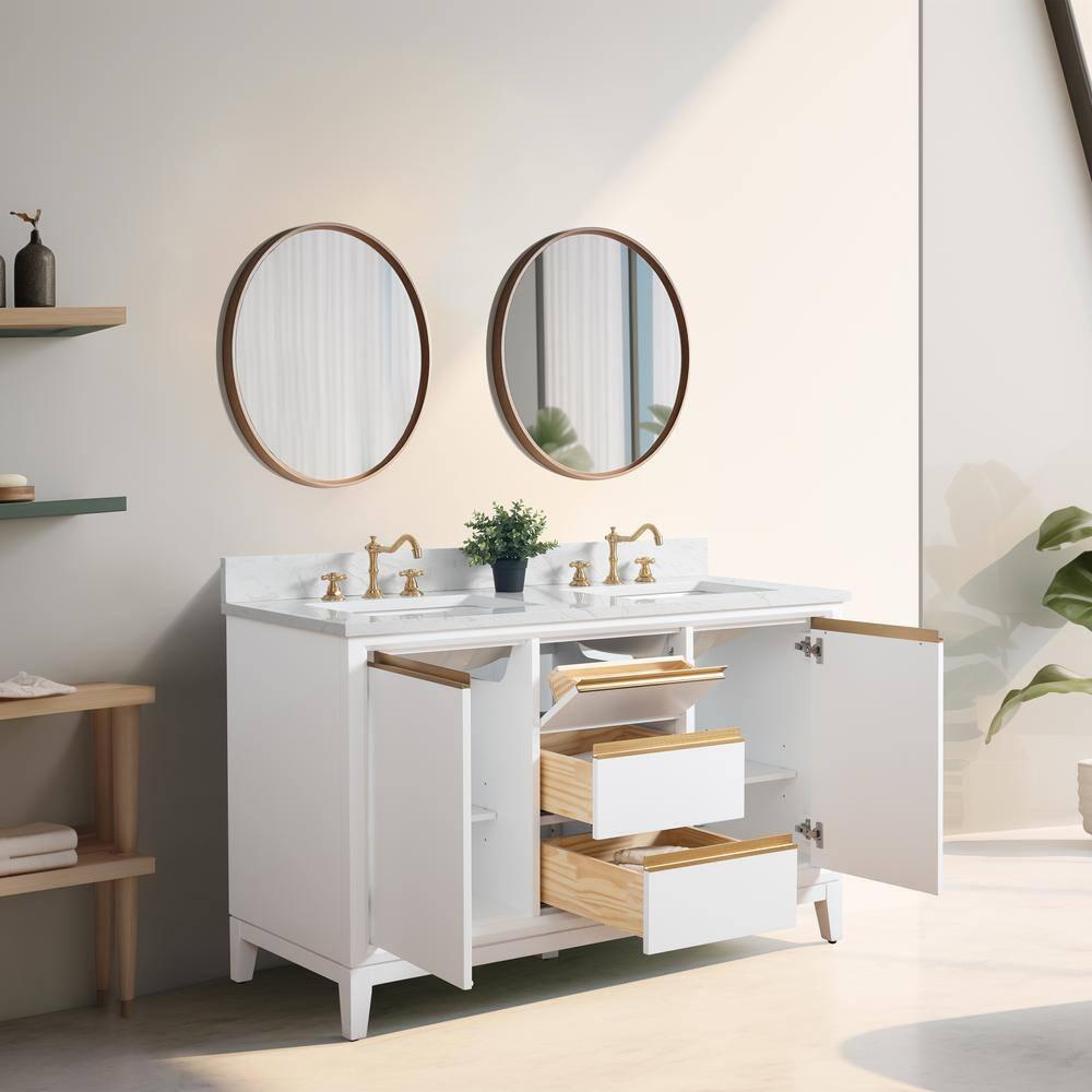 54 Double Bathroom Vanity with Top
