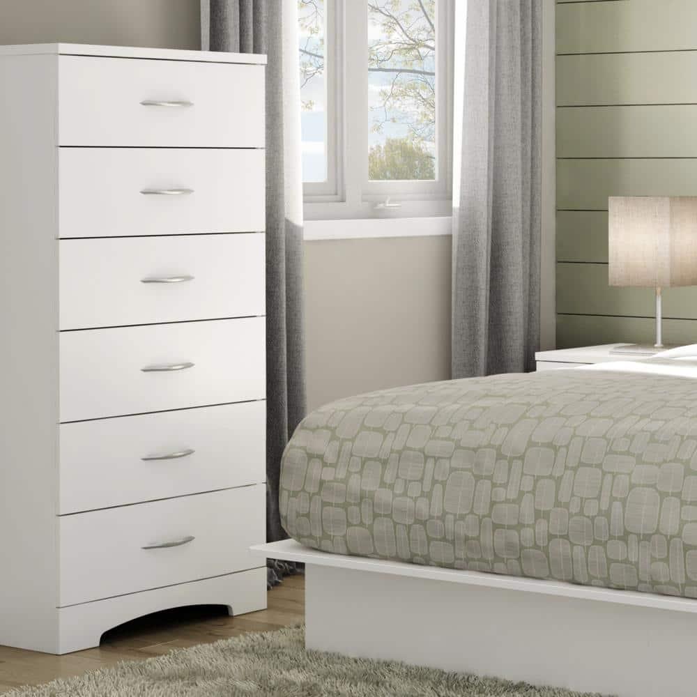 South Shore Step One, Contemporary Chest,  White