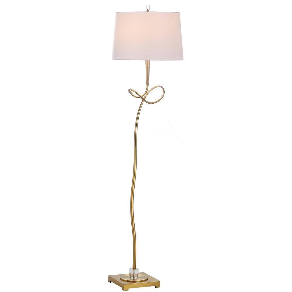 Safavieh Liana 66.5 in. H Modern Floor Lamp, Gold/Off White Shade
