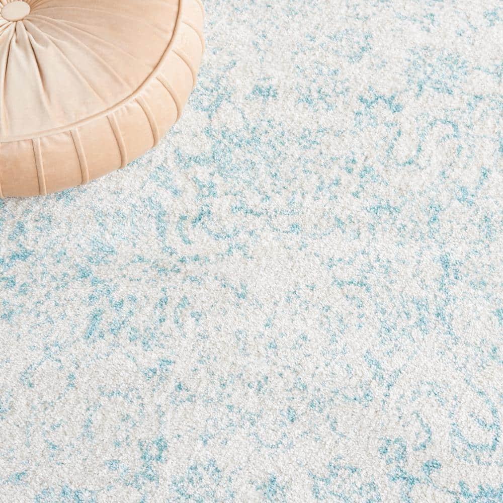 SAFAVIEH Adirondack Wyatt Traditional Area Rug, Ivory/Light Blue, 3' x 5'