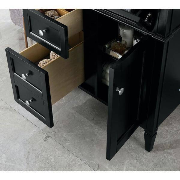 James Martin Vanities Brittany 30-Inches Black Onyx Bathroom Vanity Base Cabinet without Top