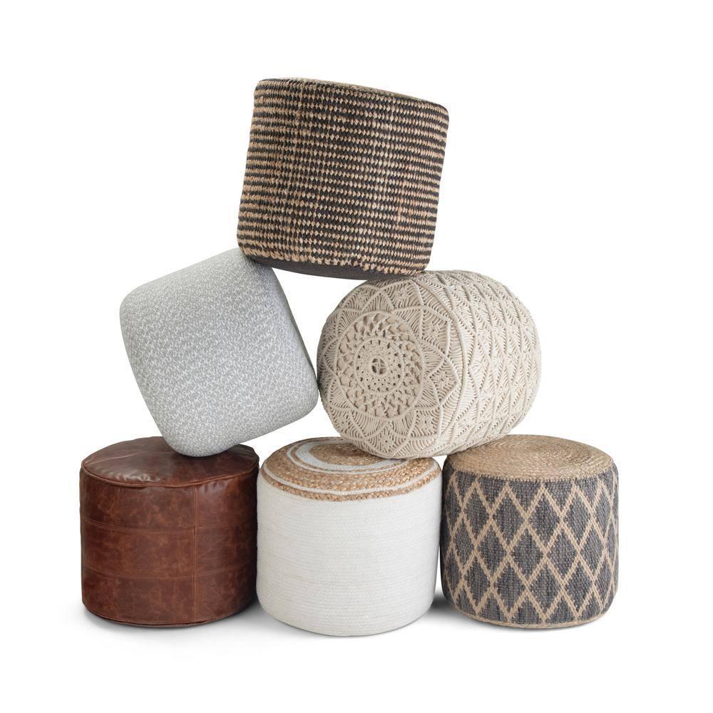 Simpli Home Coates Upholstered Pouf
