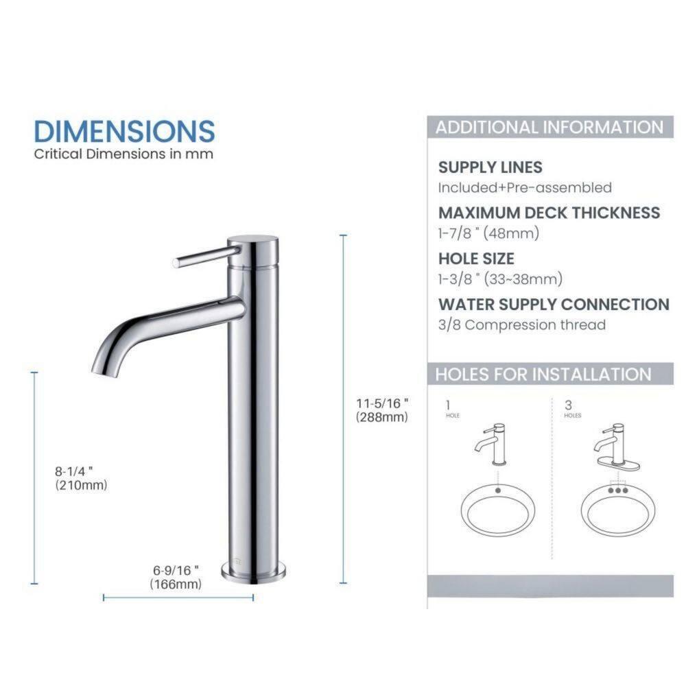 Circular Vessel Sink Faucet Single-handle Bathroom Faucet
