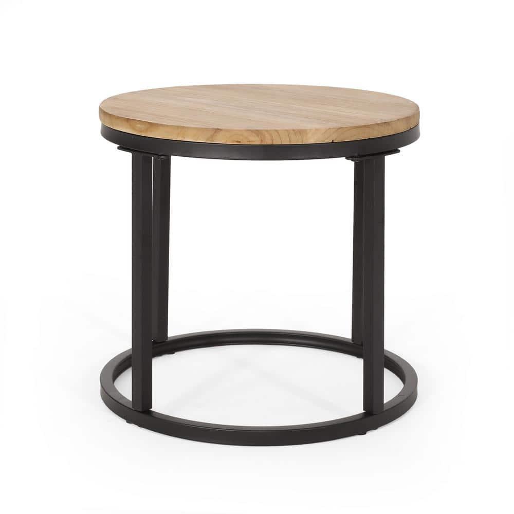 3pc Gerrish Modern Industrial Table Set Antique Brown - Christopher Knight Home: Sturdy Space-Saving Furniture