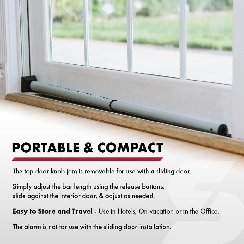 Door Security Bar with Built in Alarm