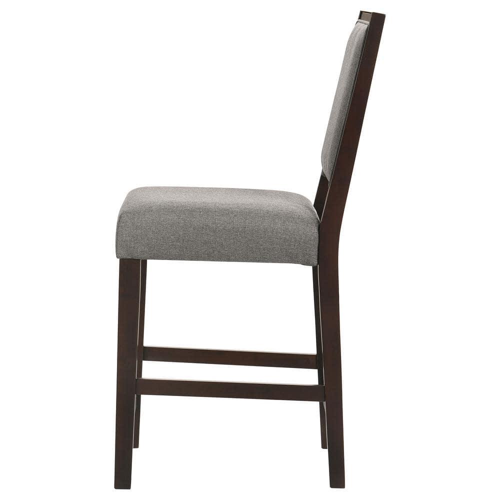 Coaster Upholstered Fabric Counter Height Stools in Gray