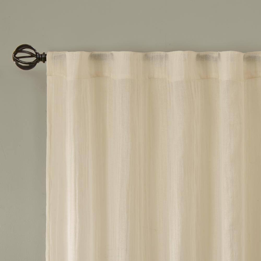 Madison Park Harper Solid Crushed Curtain Panel Pair (Set of 2)