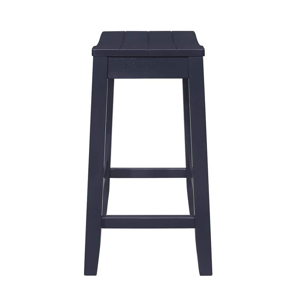 Hillsdale Furniture 24" Fiddler Backless Wood Counter Height Barstool Navy : Matte Finish, Fixed Height