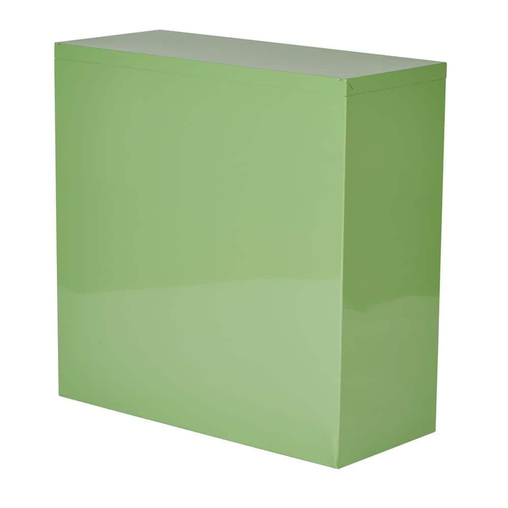 OSP Home Furnishings Metal Bookcase in Green Finish