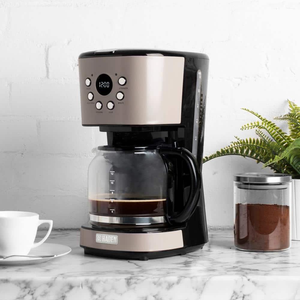 HADEN Putty Beige Programmable Drip Coffee Maker