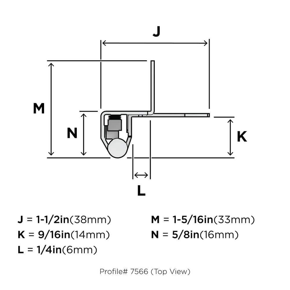 Golden Champagne 1/4 in (6 mm) Overlay Self Closing, Partial Wrap Cabinet Hinge (2-Pack)