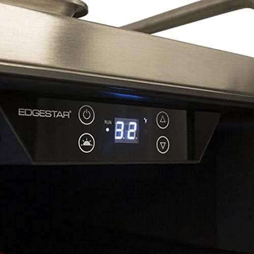 EdgeStar EdgeStar Outdoor Party 6.62 Cubic Feet Silver Outdoor Triple Tap Freestanding Kegerator with Door Lock and Adjustable Temperature