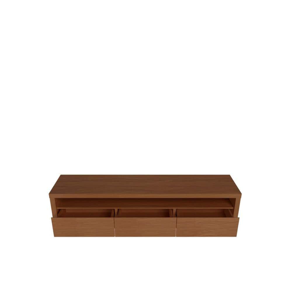 Sylvan TV Stand for TVs up to 60" Cream - Manhattan Comfort: Modern Media Console with Storage, Cable Management