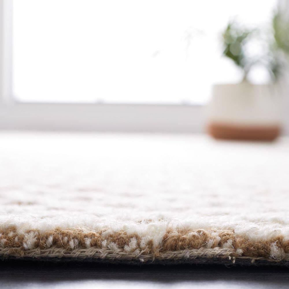 Micro-Loop MLP353 Hand Tufted Indoor Area Rug - Beige/Ivory - 5'x5' - Safavieh