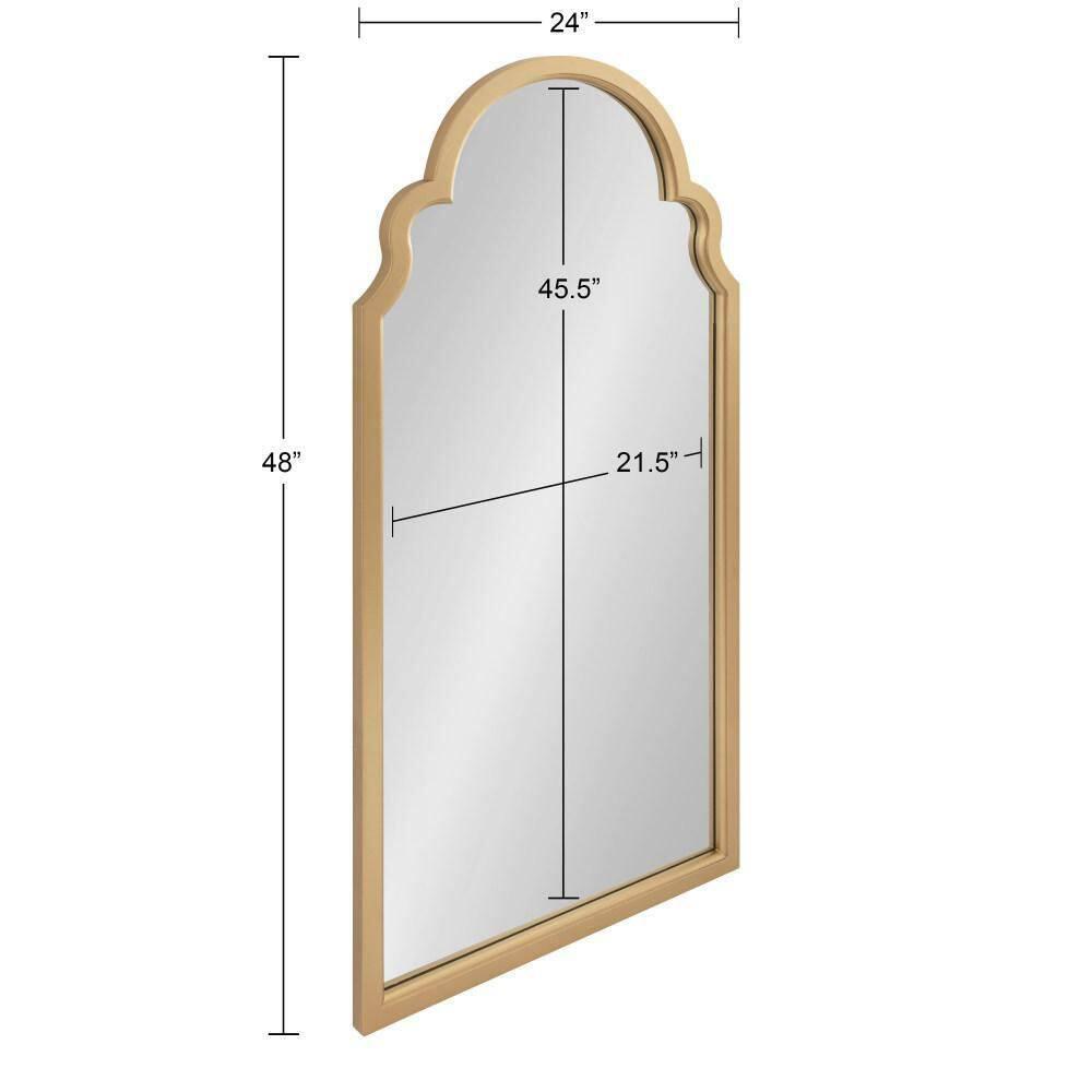 Kate and Laurel Hogan Arch MDF Full Length Mirror, 24x48, Gold