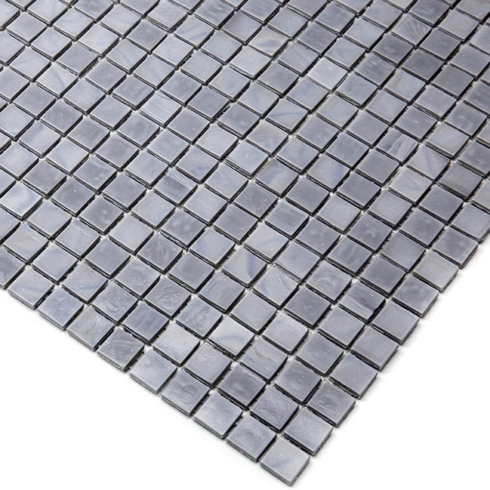Skosh 0.6" x 0.6" Glass Grid Mosaic Wall & Floor Tile