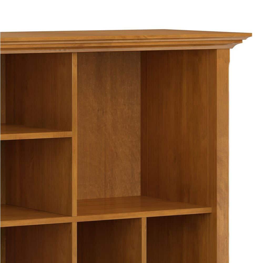 Simpli Home Amherst 44"W Solid Wood Multi Cube Bookcase with 8 Different Sized Storage Cubbies
