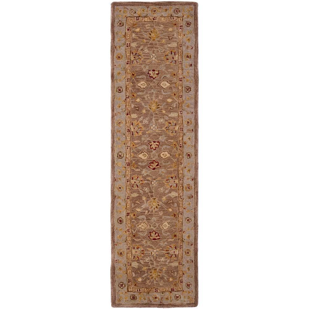 Anatolia AN522 Hand Tufted Indoor Runner Rug - Tan/Ivory - 2'3"x14' - Safavieh