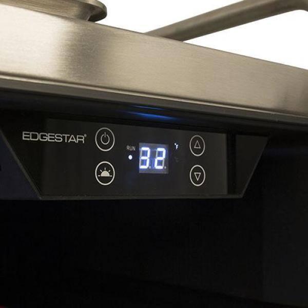 EdgeStar EdgeStar Outdoor Party 6.62 Cubic Feet Silver Outdoor Triple Tap Freestanding Kegerator with Door Lock and Adjustable Temperature