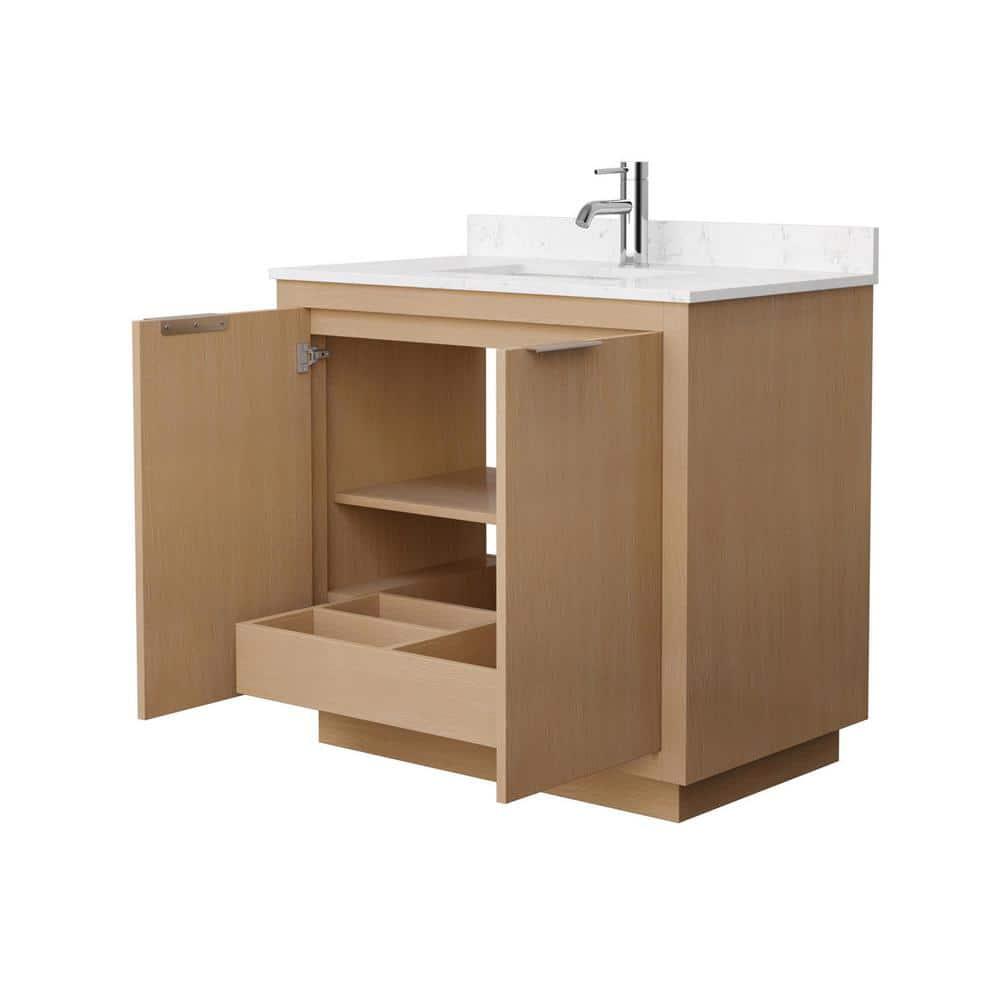 Wyndham Collection Maroni 36'' Single Bathroom Vanity with Marble Top