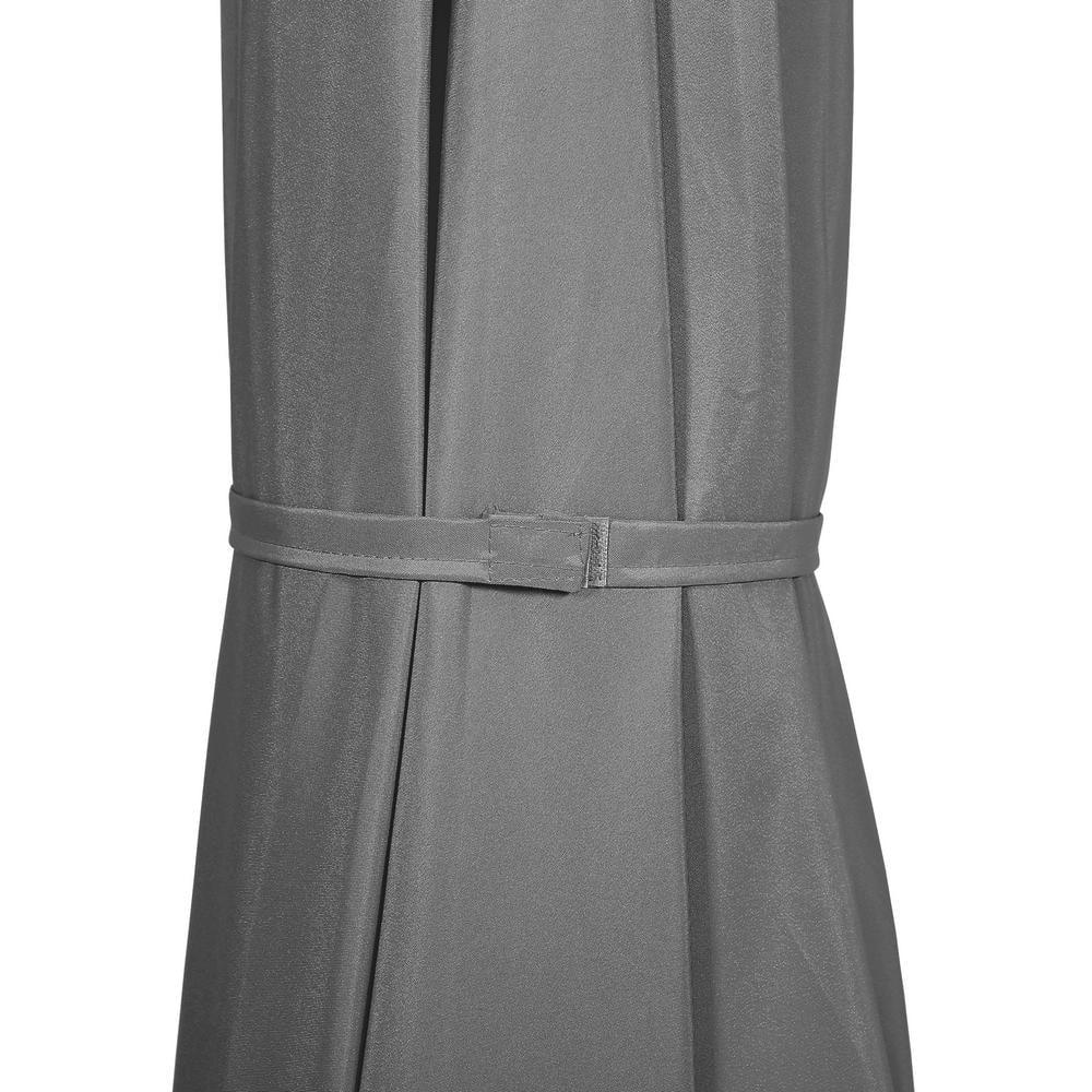 Polytrends Weller 10-foot Offset Cantilever Hanging Patio Umbrella Gray