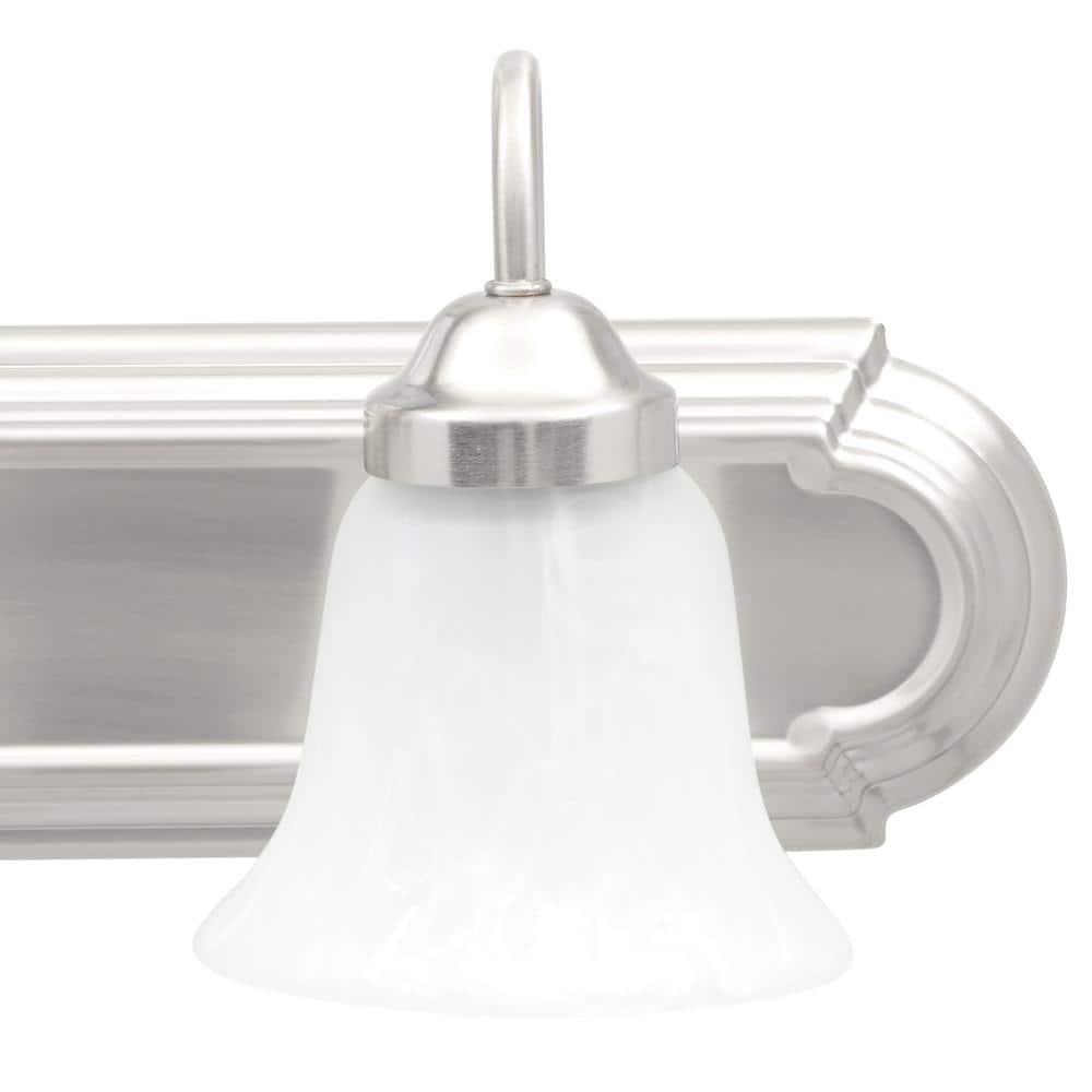 Progress Lighting Builder 5-Light Bath Bracket, Brushed Nickel, Alabaster Glass