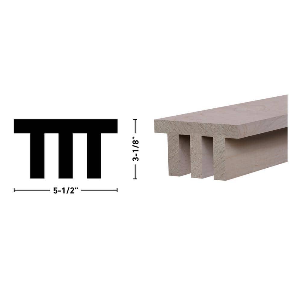 Natural Industrial Slat Beam 5-1/2"X3-1/8"X92"