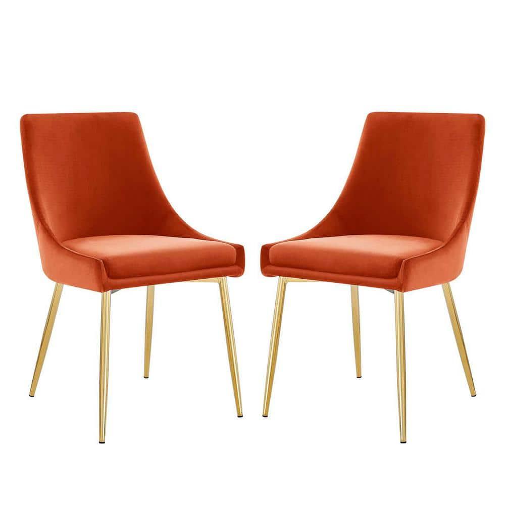 Modway Viscount Performance Velvet Dining Chairs - Set of 2