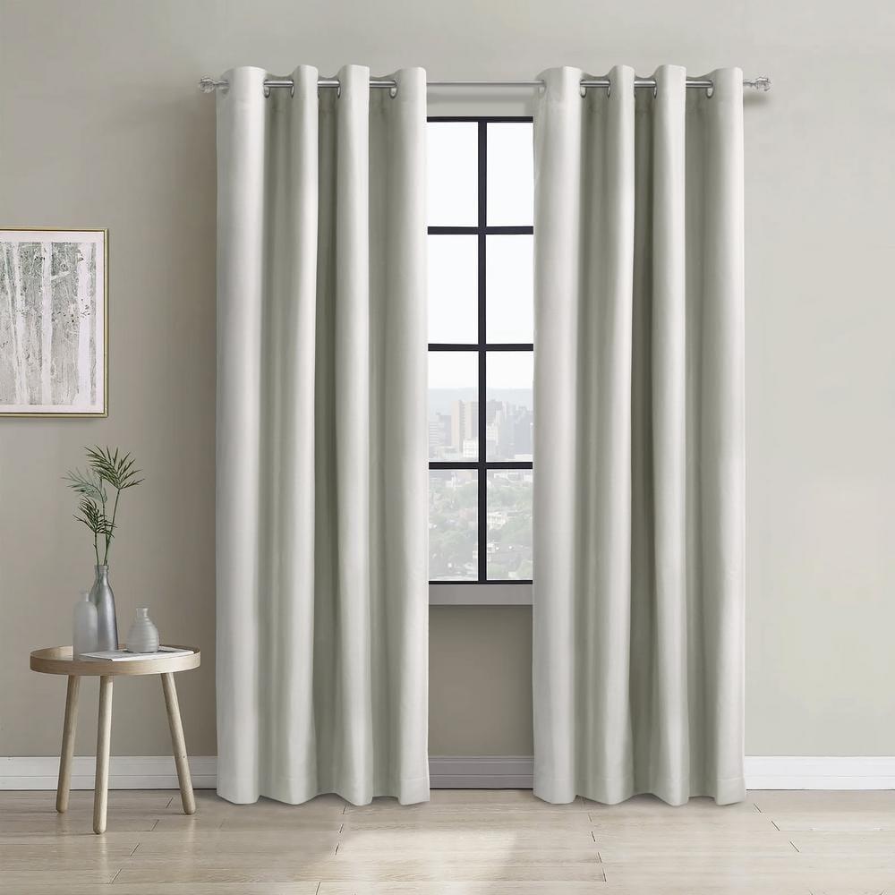Thermaplus Alpine Blackout Premium Stylish and Functional Grommet Curtain Panel 52" x 63" White