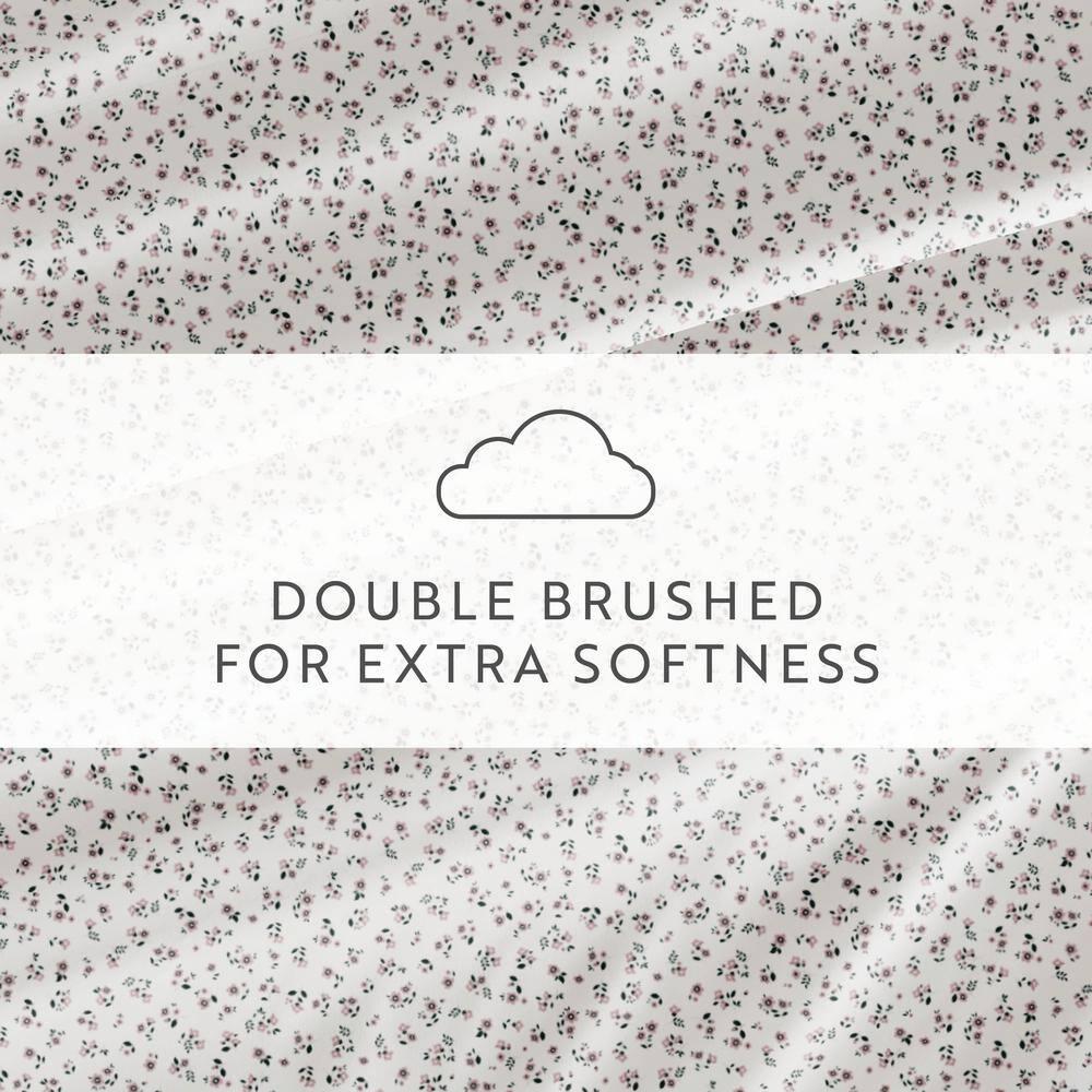 IEnjoy Home 4 Piece Sheet Set Patterned Microfiber Ultra Soft Bedding in Floral Dream