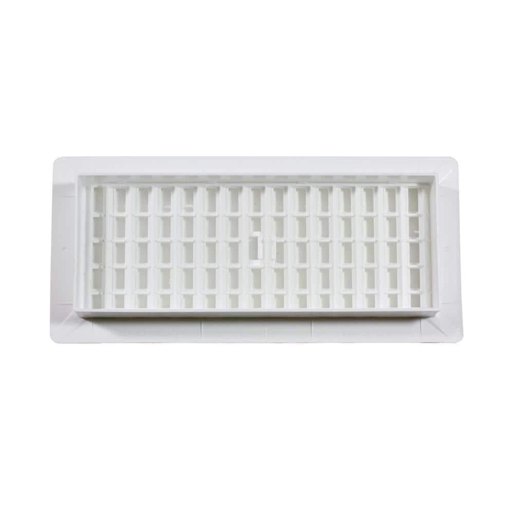 Decor Grates PL410-WH 4-Inch by 10-Inch Plastic Floor Register, White