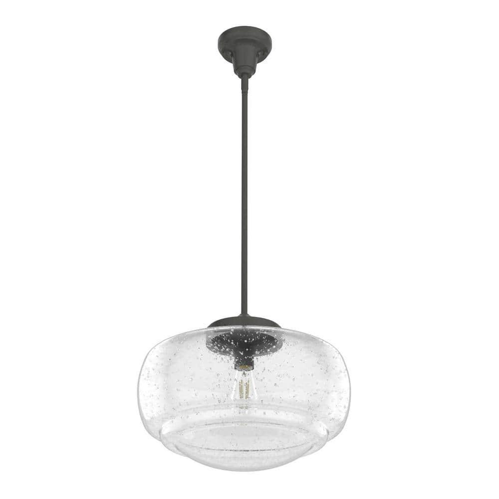 Hunter Fan Saddle Creek 1 - Light Single Schoolhouse Pendant with Glass