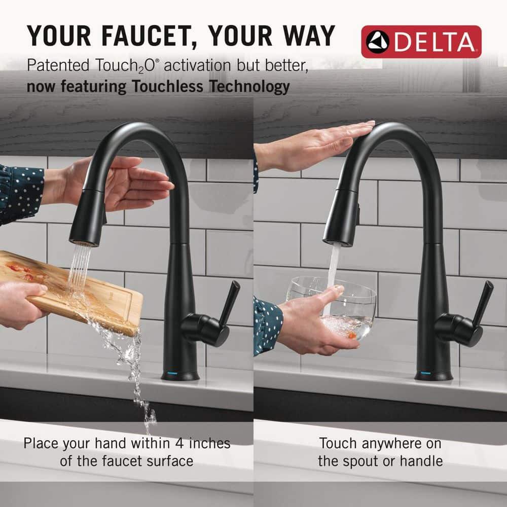 Delta 9113TL-BL-DST Essa Touch2O Kitchen Sink Faucet with Touchless Technology
