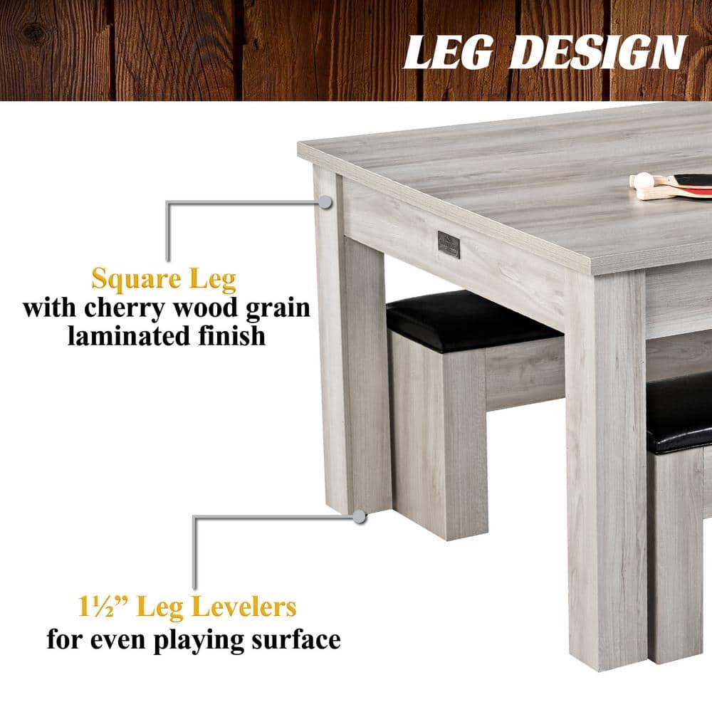 Barrington Billiards Monteray 7’ Pool Table, 3-in-1 with Dining Top & Rolling Storage Caddy