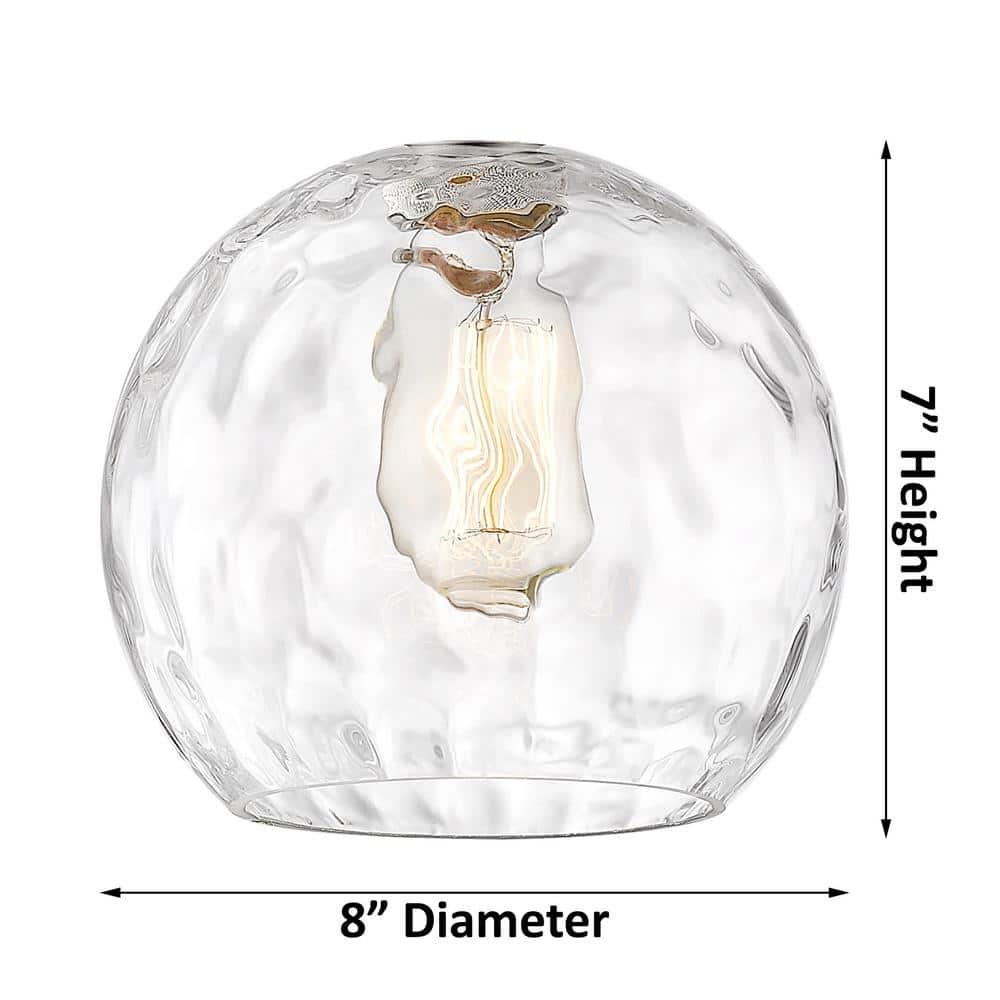 Athens Water Glass Steel Swing Arm Sconce