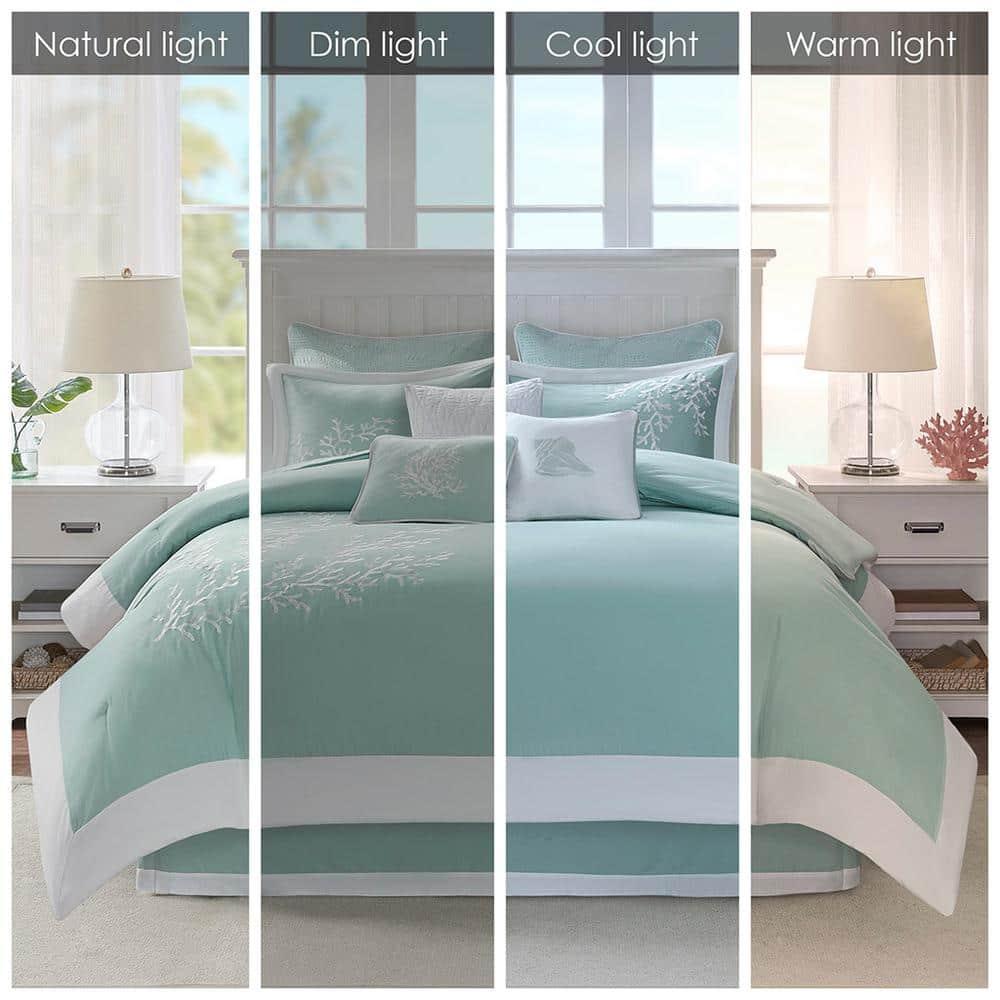 Harbor House Coastline Embroidered 100% Cotton 4 Piece Comforter Set