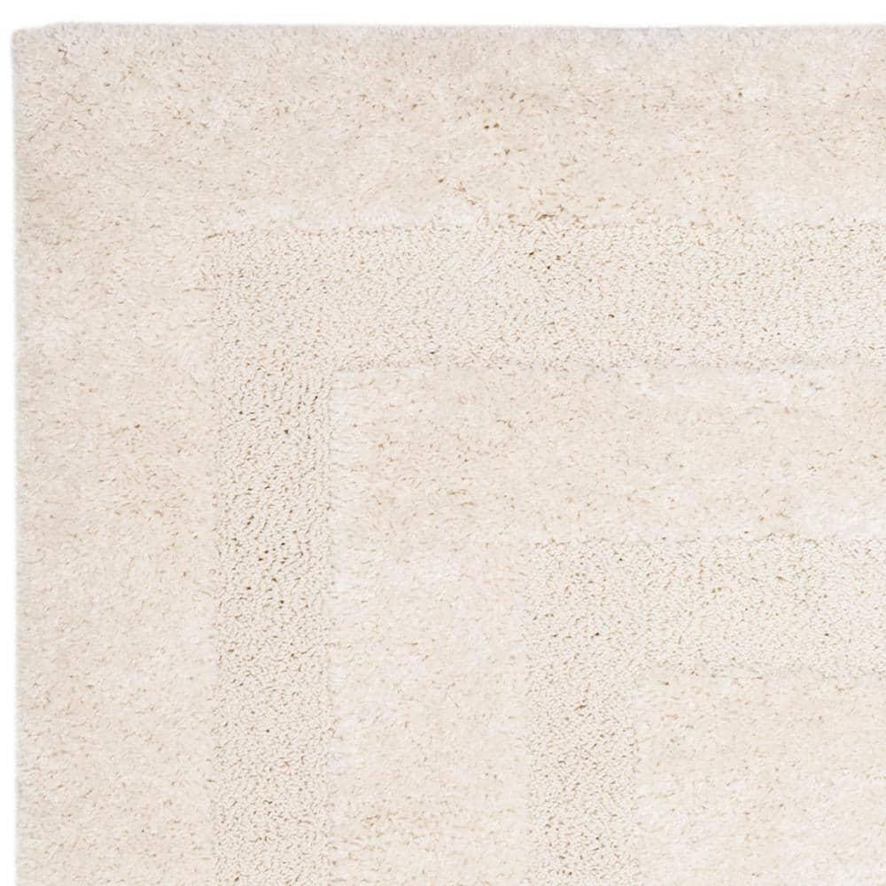 Florida Shag SG454 Power Loomed Indoor Area Rug - Creme/Creme - 6'x9' - Safavieh.
