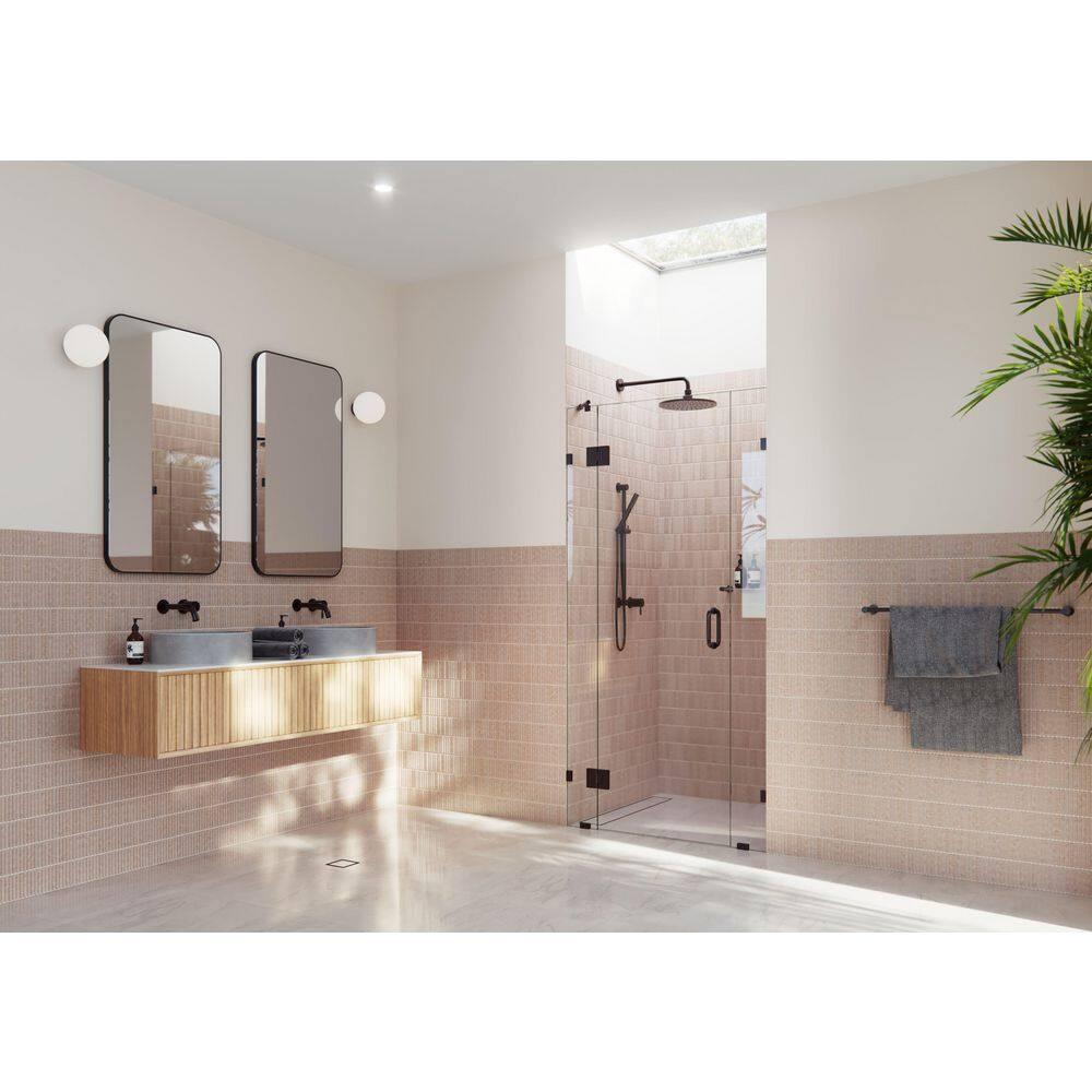 Stellar 41 in. x 78 in. Fully Frameless 3 Panel Inline Hinge Shower Door