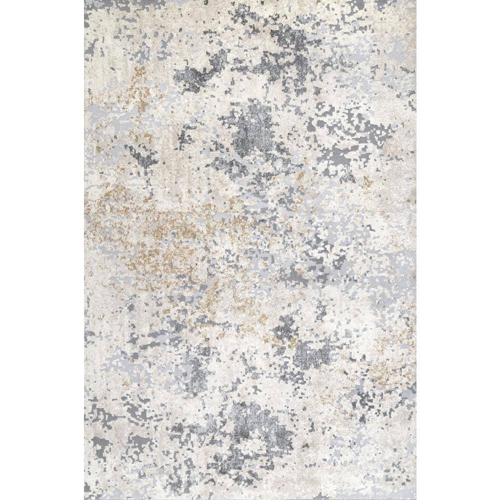 Nuloom Chastin Abstract 6 Square Indoor Area Rug for Living Room Bedroom Dining Room Kitchen, Beige/Grey