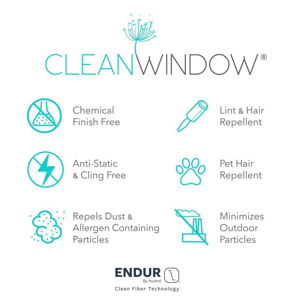 63"x52" Crushed Texture Anti-Dust Sheer Curtain Panel White - Clean Window: Modern Linen Slub Rod Pocket