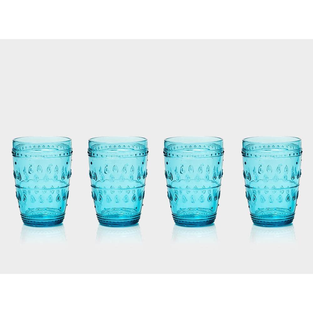 Euro Ceramica Fez Glassware 14oz Highball Glass Set (Set of 4)