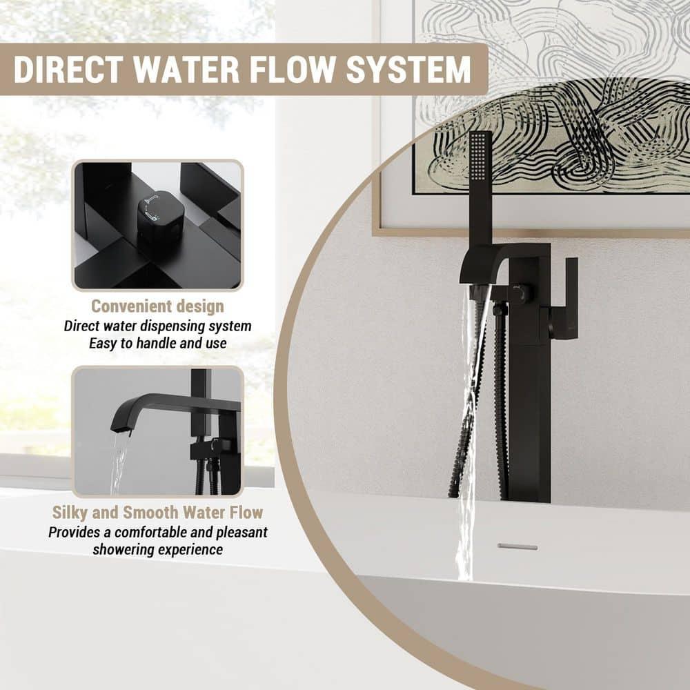 Floor Tub Filler with Diverter