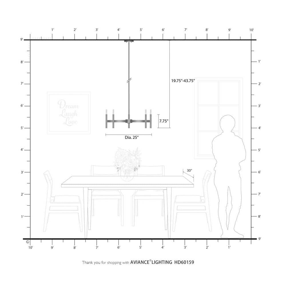 Livex Lighting Copenhagen 5 - Light Chandelier in  Bronze