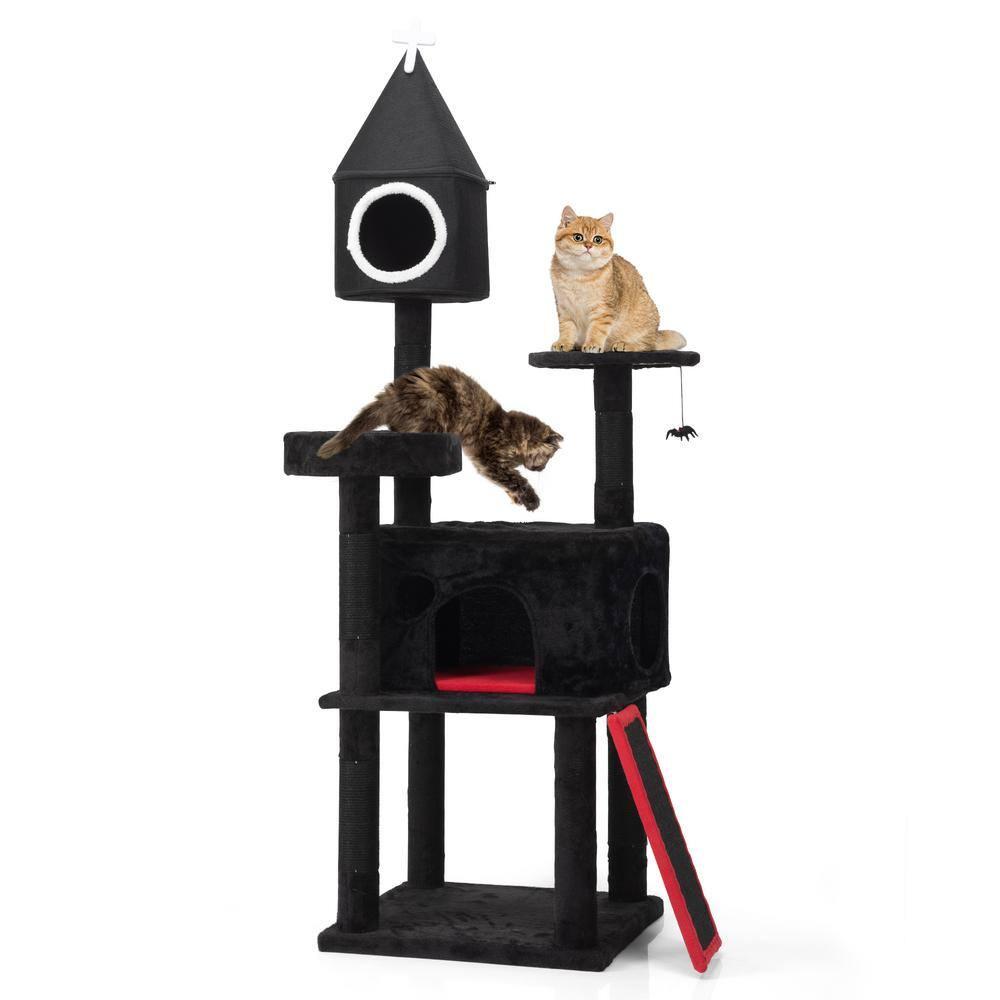 Tucker Murphy Pet™ Geilich Gothic 64'' H Cat Tree Tower with Coffin Bed