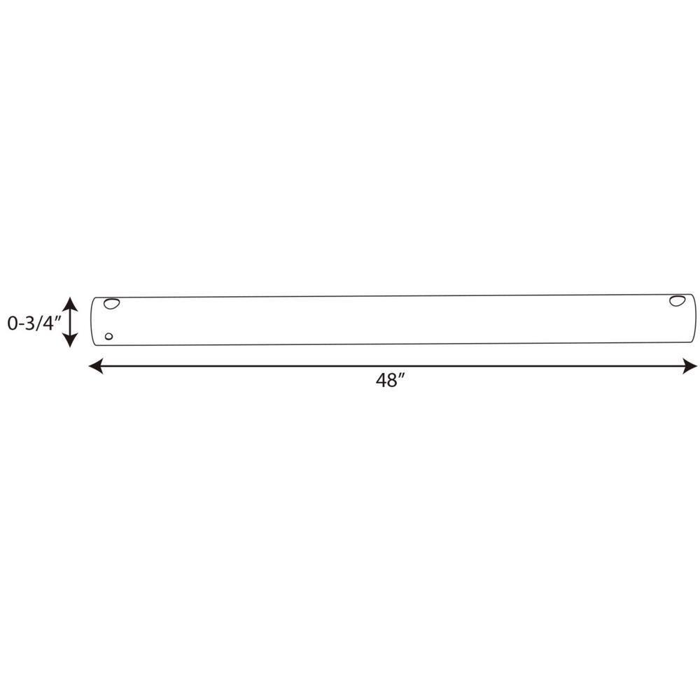 P2607-15-Progress Lighting-AirPro Fan Downrod - Downrod for Progress Brand Fans-48 Inch Down Rod Length-Polished Chrome Finish